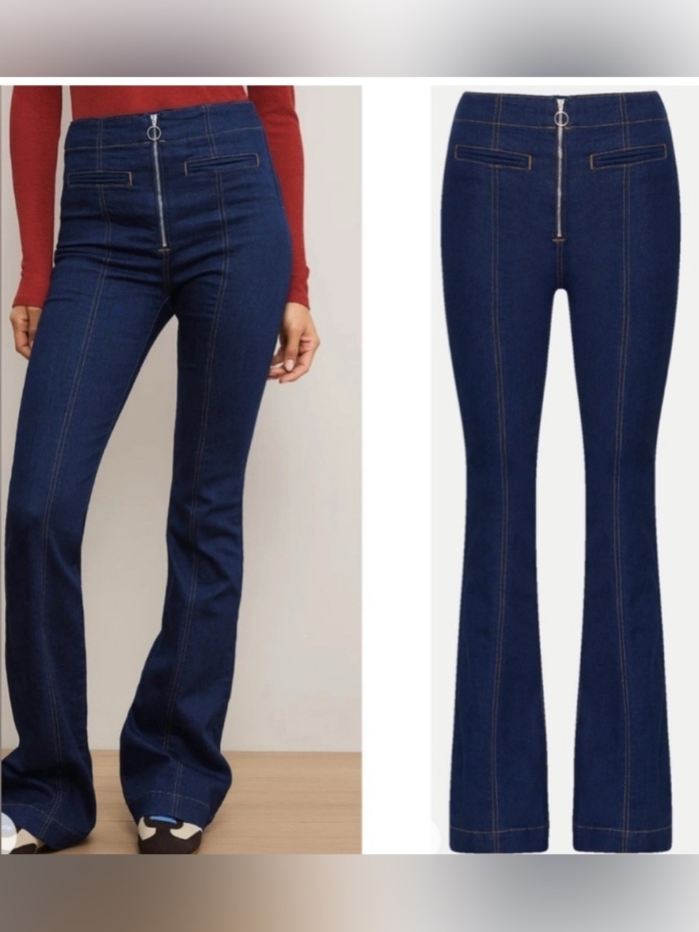 Veronica Beard Beverly skinny flare jean indigo rinse NWT